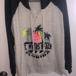 Tie hoodie